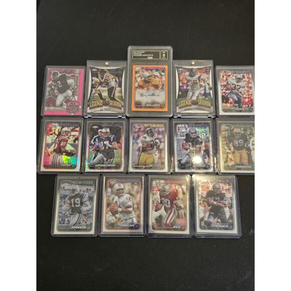 Topps Chrome Football 2024 Card Lot 14 Legends Aikman Bettis Rice Grogan Watt - Picture 1 of 4